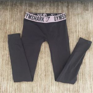 Dark Grey and Baby Pink Gymshark leggings